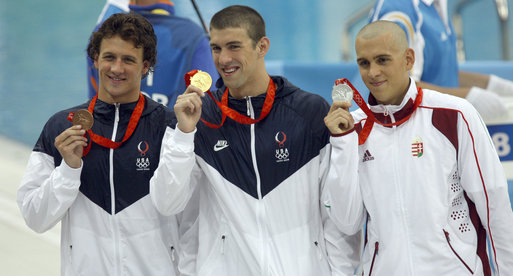 Michael Phelps and teammates