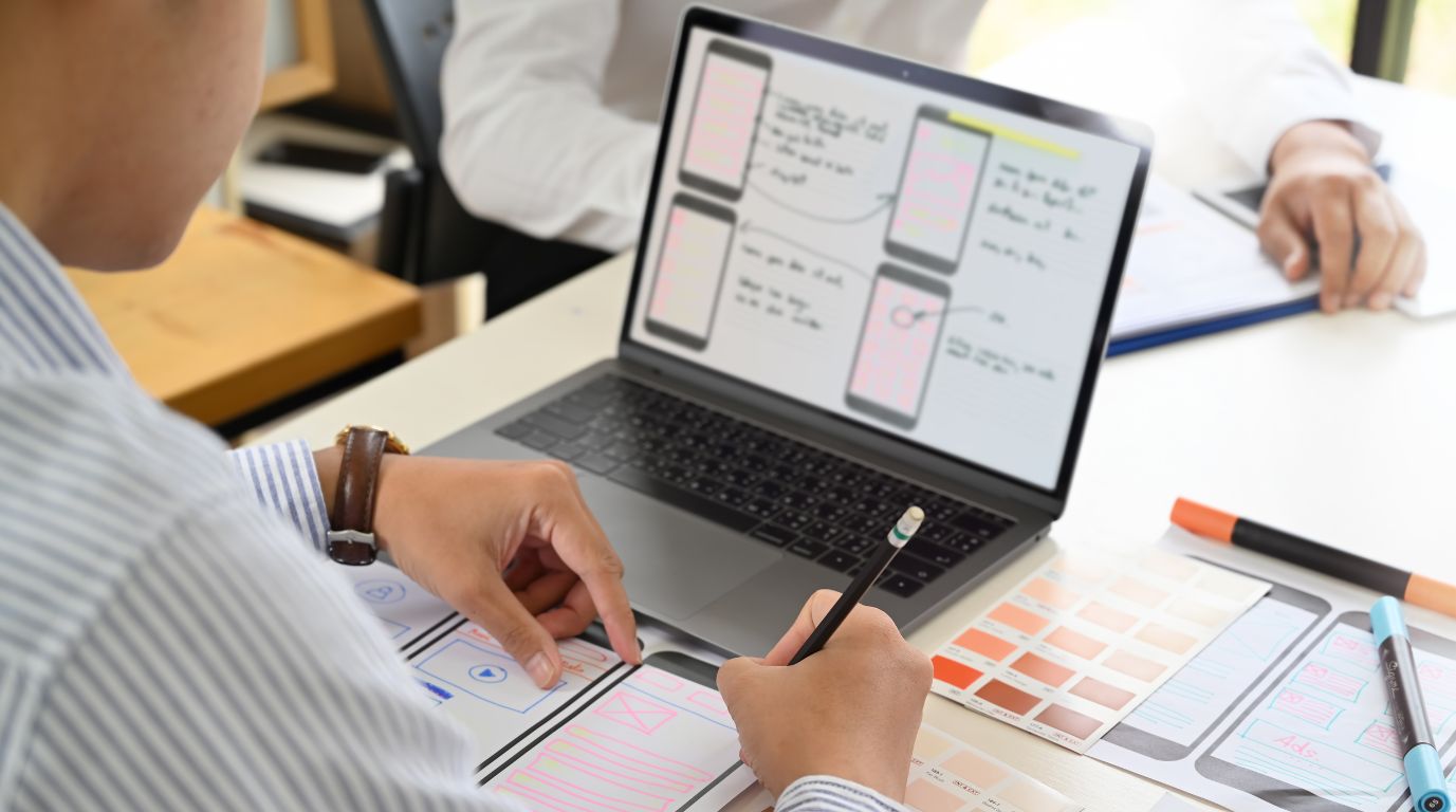 user flow planning and ui design for elearning platform